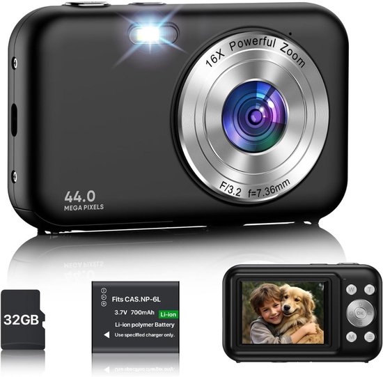 Bodycam Action Camera Zwart