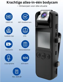 Wat vinden we goed aan de Bodycam Actioncam - Zwart