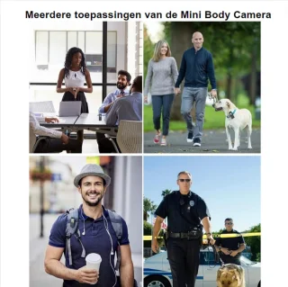 Bodycam Chest Camera 180° Draaibaar Met 64GB