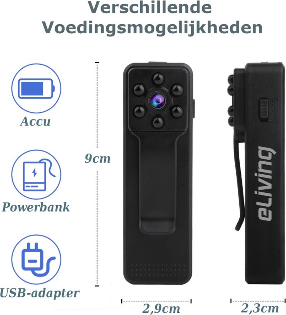 Bodycam Nachtvisie 100° Lens