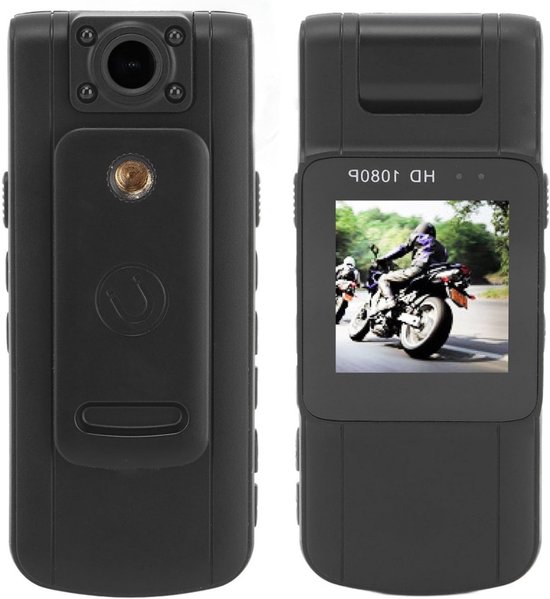 Bodycam Spy Camera 1080p Met Microfoon Zwart