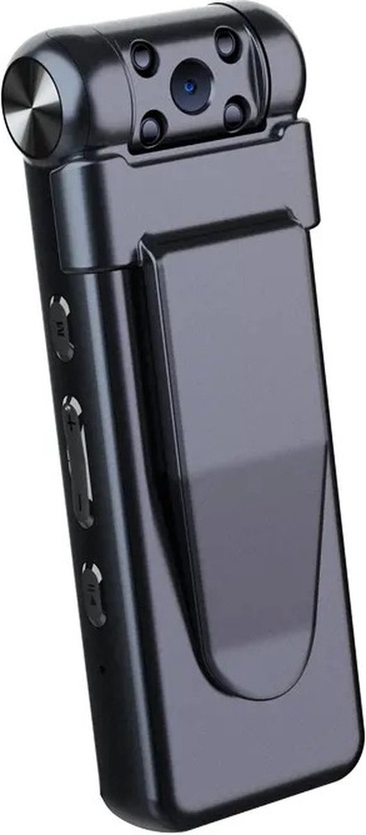 Bodycam Voicerecorder FullHD Oplaadbaar Draaibare Lens