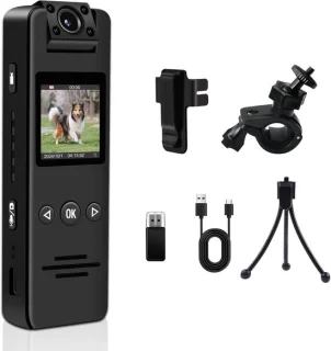 Bodycam - Zwart - Draagbare mini-camera met 180 graden draaibare lens
