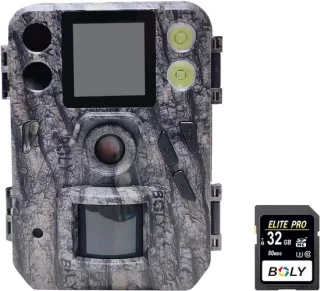 BolyGuard fotofalle 37MP met onzichtbaar 940nm en 850nm zwart licht IR, 4K ultra hd video