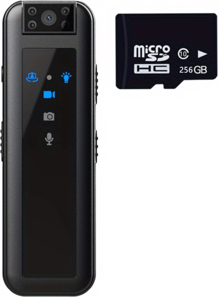 De Bovista Spy Cam Bodycam HD 256GB in één oogopslag
