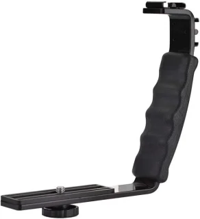 Camera flits L-beugel dubbele hotshoe houder