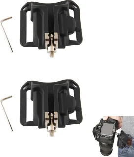 Camera mount clip 2 stuks zwart - SLR camera houder - ShopVlot