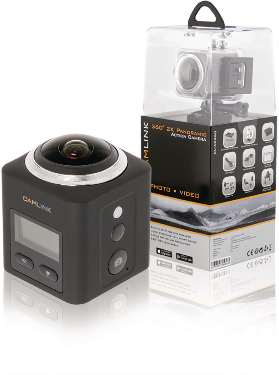 Camlink CL-AC360 Full HD Action Camera Zwart