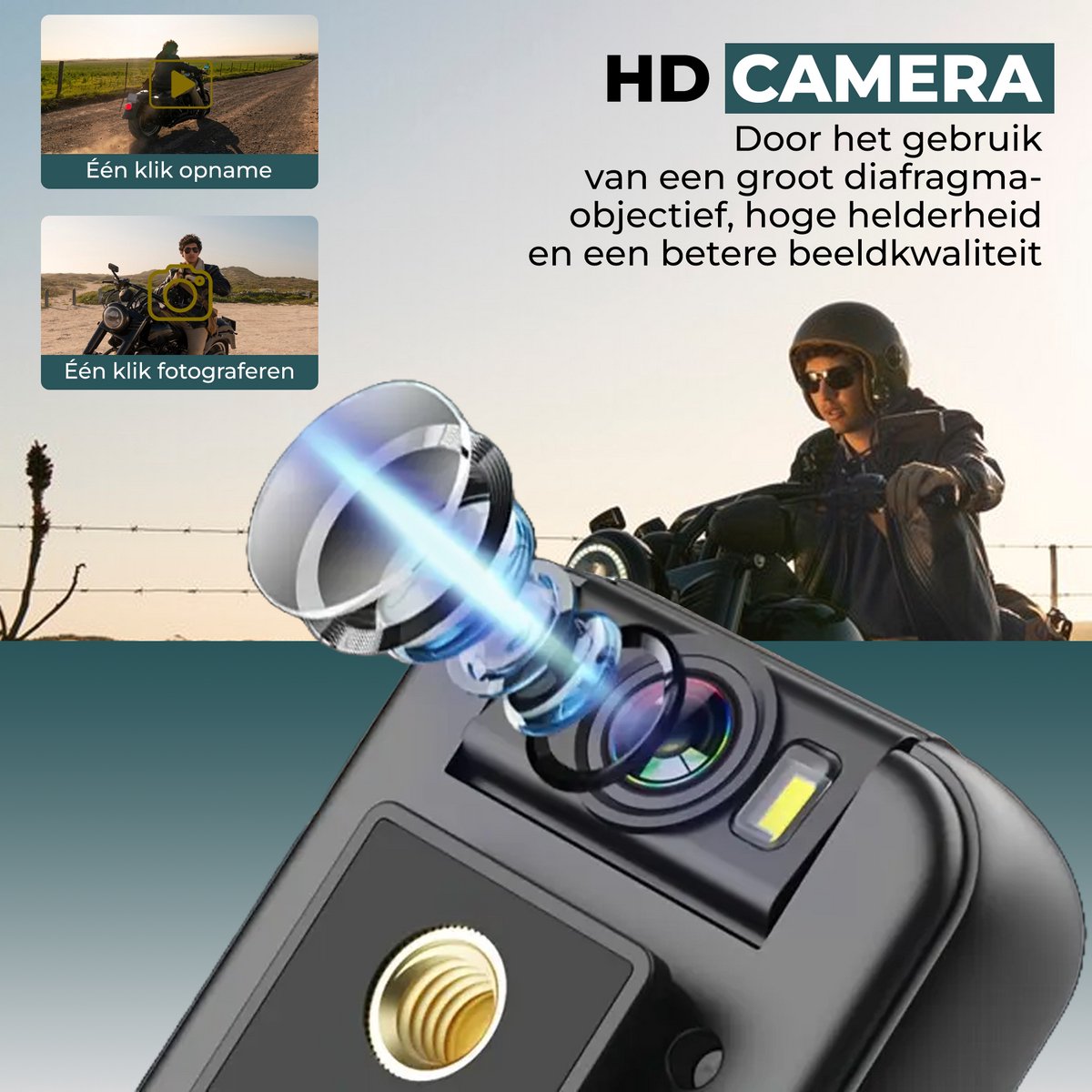 CRTV Bodycam 4K Ultra HD Chest Camera Zwart