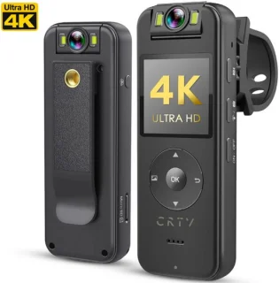 CRTV Bodycam 4K Ultra HD Chest Camera Zwart