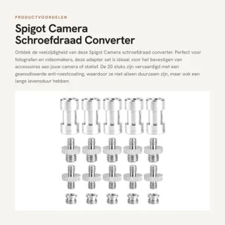 Dailygoods Spigot Camera schroefdraad converter