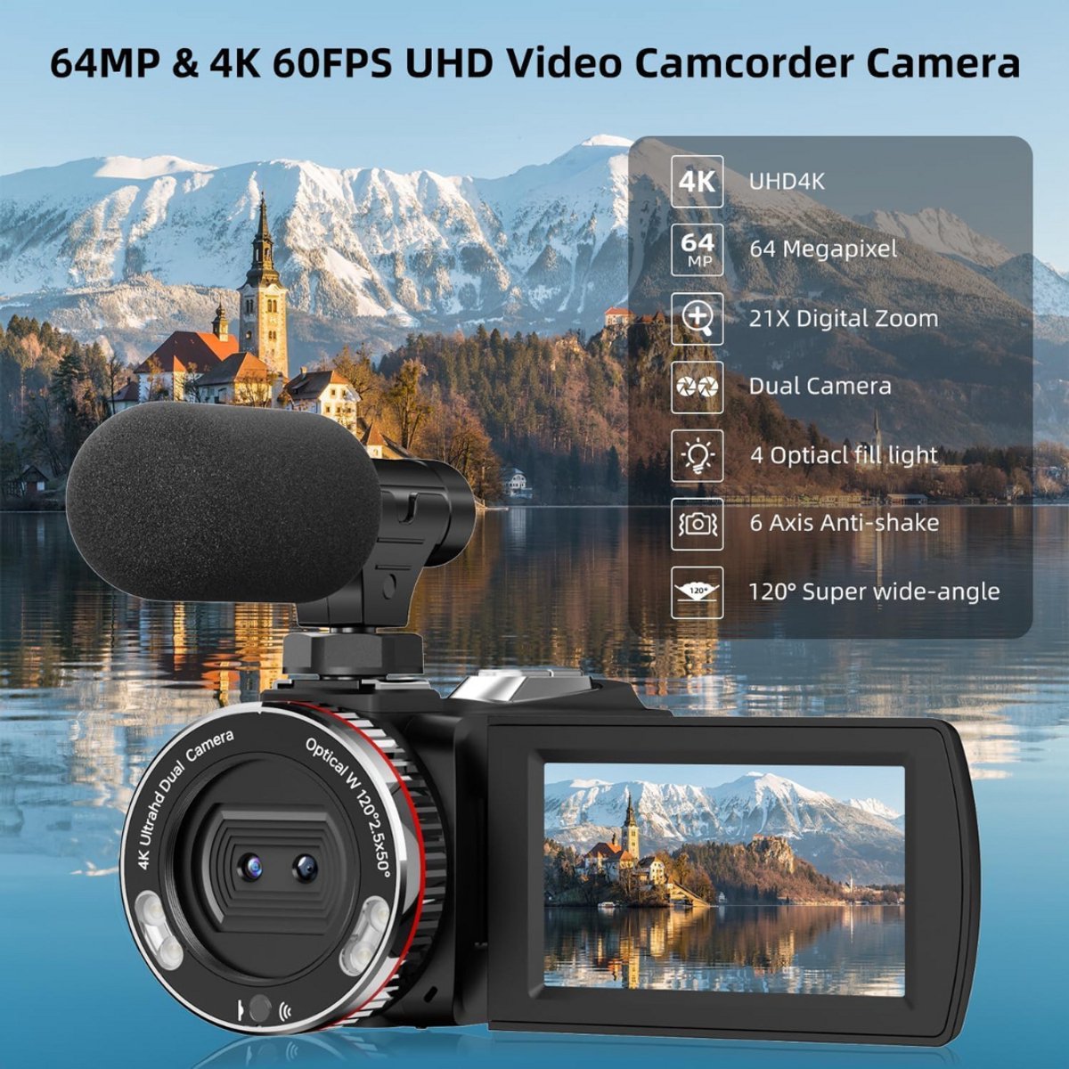 DailySupplies Vlog Camera 4K Handycam