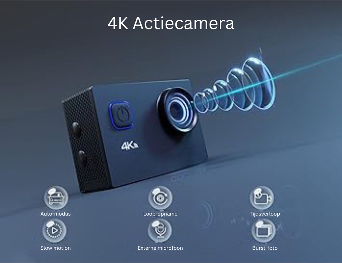 DailySupplies Vlog Camera 4K Zwart