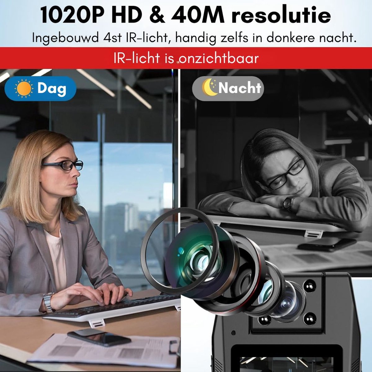 DD Bodycam Action Cam HD 1080P Zwart