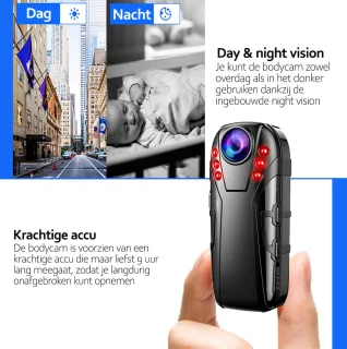 Deluqse Bodycam Actioncam 1080P FullHD 125º Lens