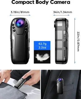 Deluqse Bodycam Actioncam 1080P FullHD 125º Lens