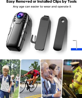 Deluqse Bodycam Actioncam 1080P FullHD 125º Lens
