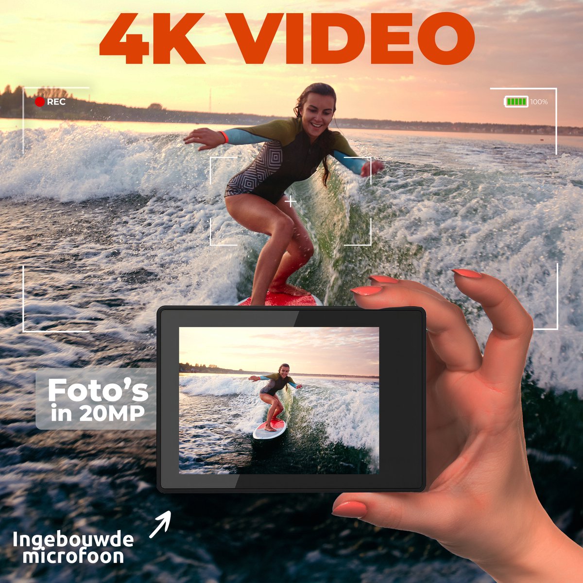 Denver ACK8064 Action Camera 4K 20MP WiFi