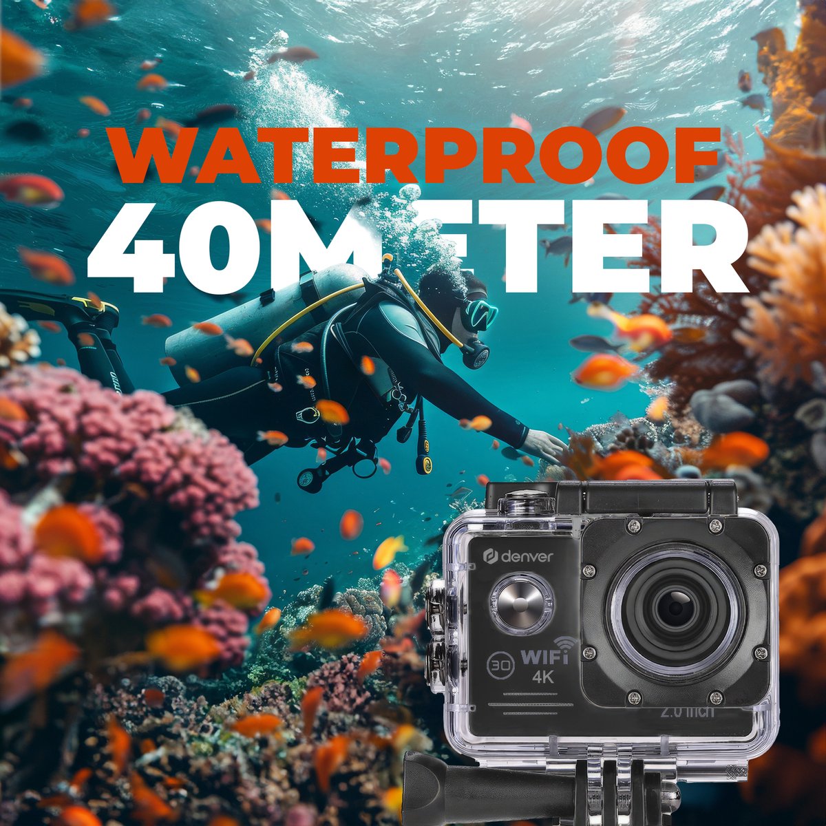 Denver ACK8064 Action Camera 4K 20MP WiFi