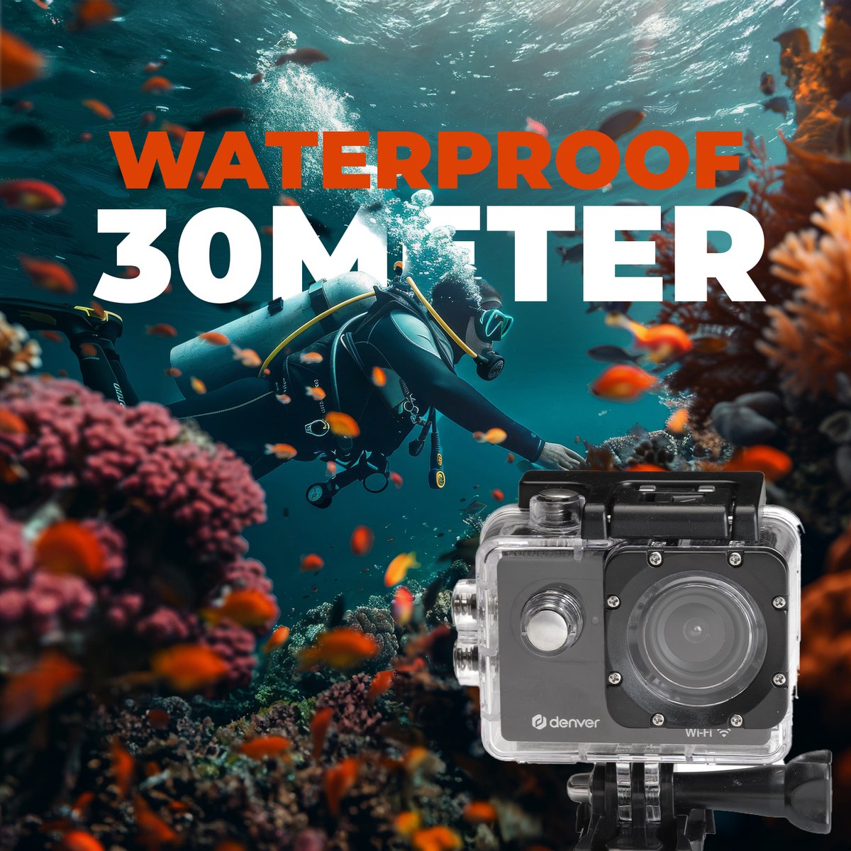 Denver ACW5054 Full HD Action Camera 12MP WiFi 30M