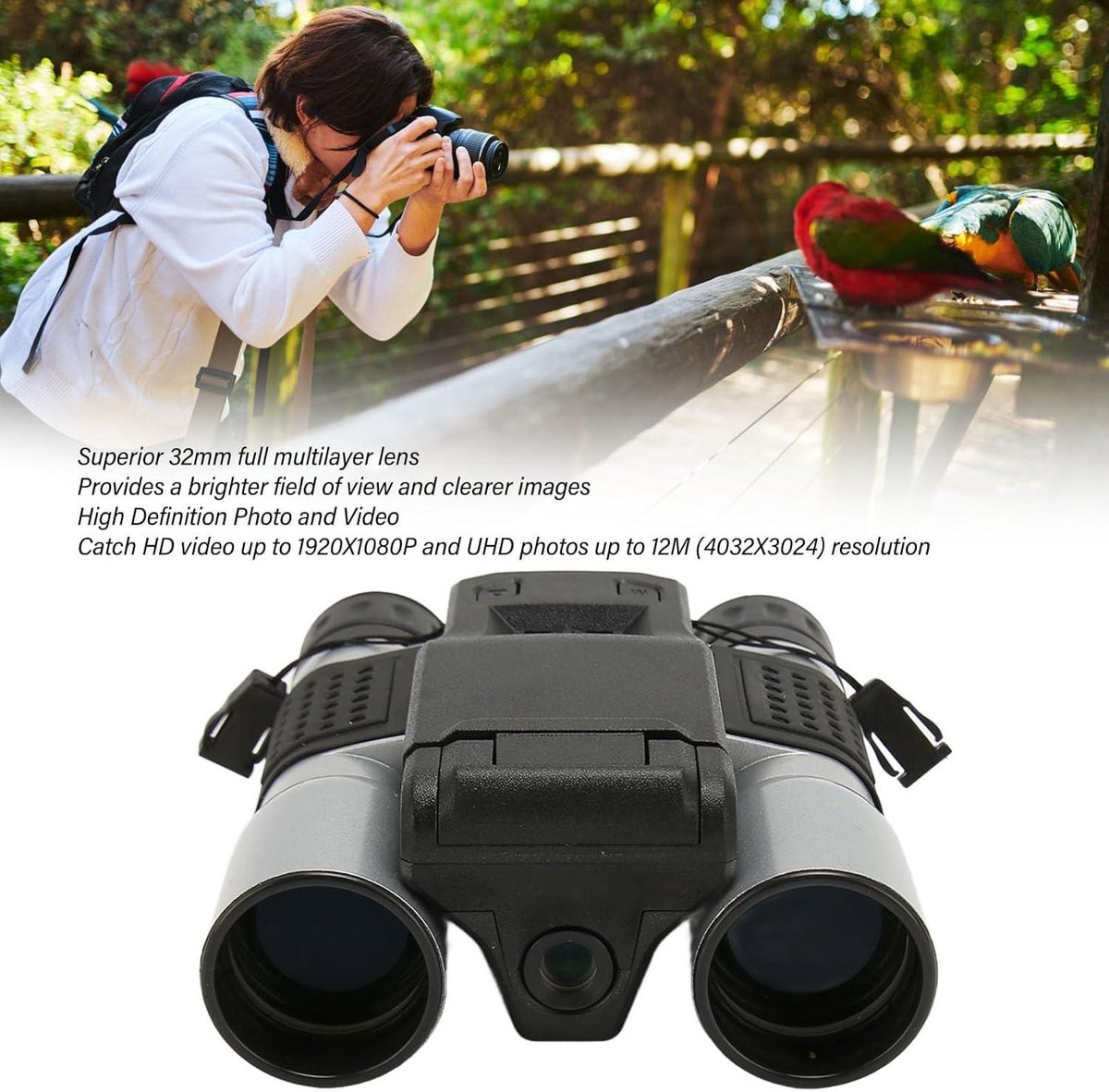 Digital Binocular Camera 5MP 1080P HD Black