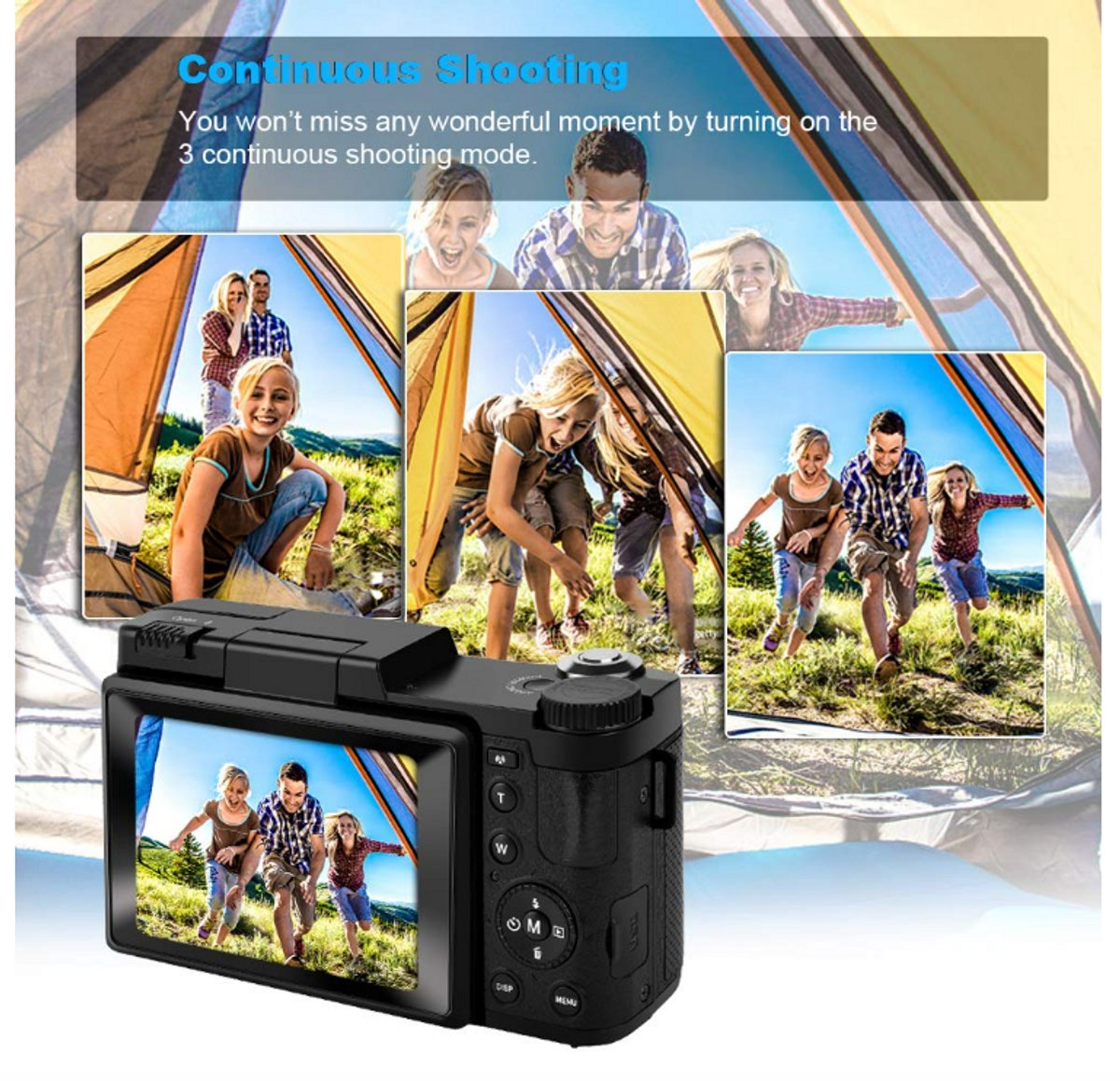 Digital Vlogging Camera 24MP 2.7K Full HD Flip Screen 32GB