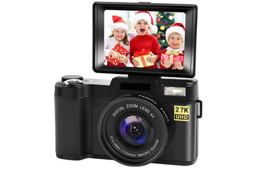 Digital Vlogging Camera 24MP 2.7K Full HD Flip Screen 32GB