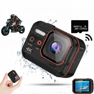 Digitale Camera - 4K 60FPS - Wifi connectie - 64GB SD- 6X Optische Zoom - Fotocamera - Compact Camera - Action Camera - Vlog Camera - Geschikt voor sportvissers