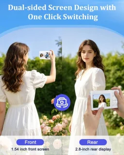 Digitale camera 8K 96 MP met wifi en dual display
