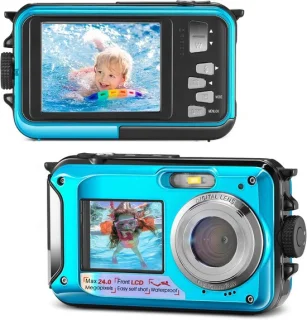 Digitale onderwatercamera - blauw - 32GB