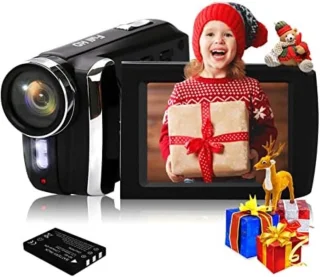 Digitale Videocamcorder FHD 1080P 24MP Met Draaibaar Flip-Screen