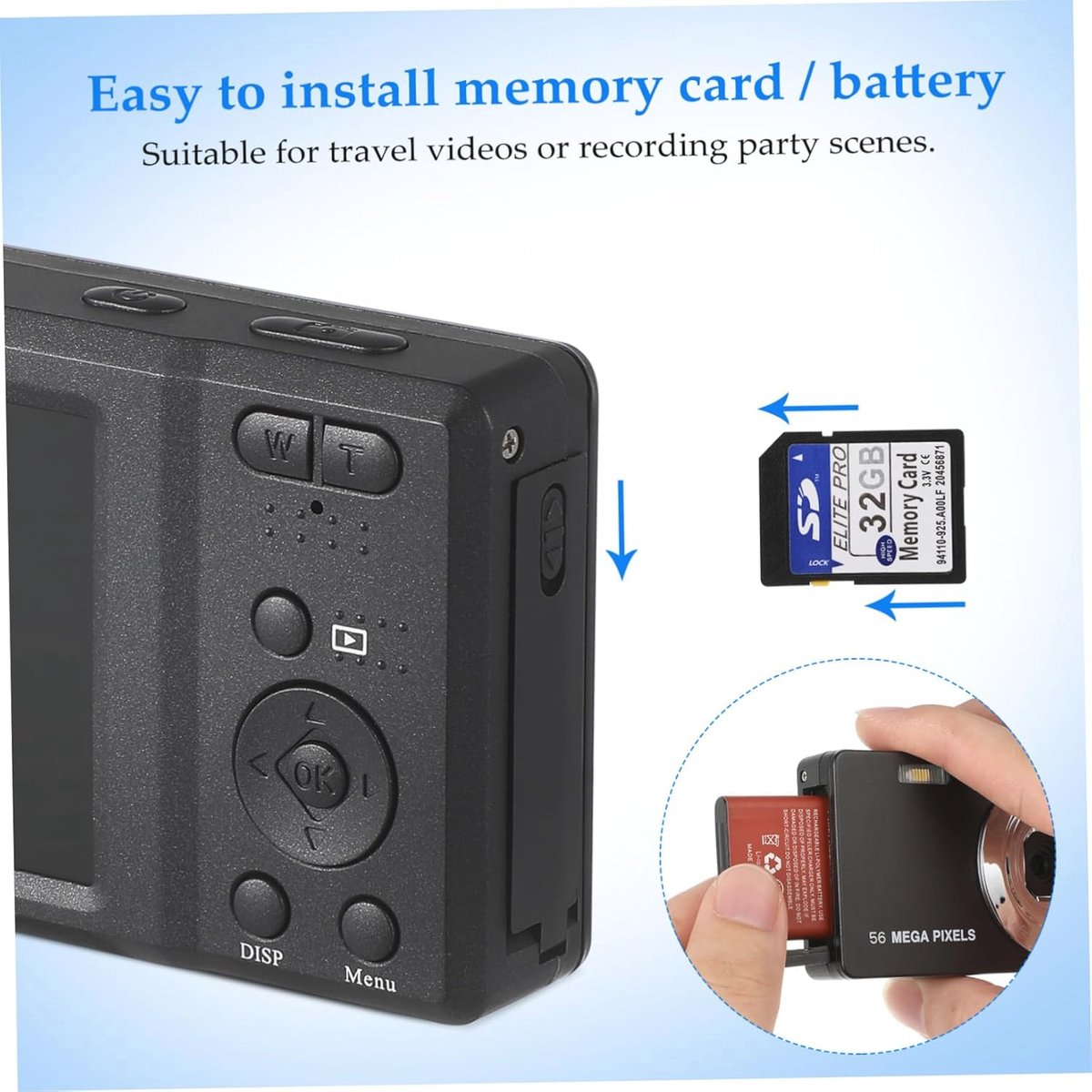 Digitale Videocamera Compact voor Vloggen