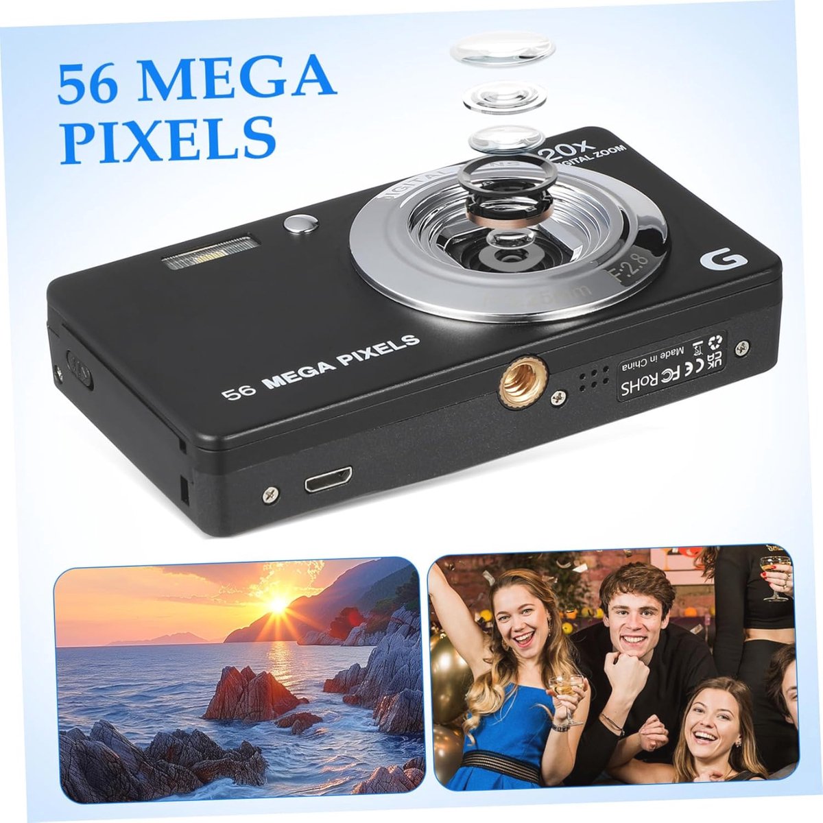 Digitale Videocamera Compact voor Vloggen
