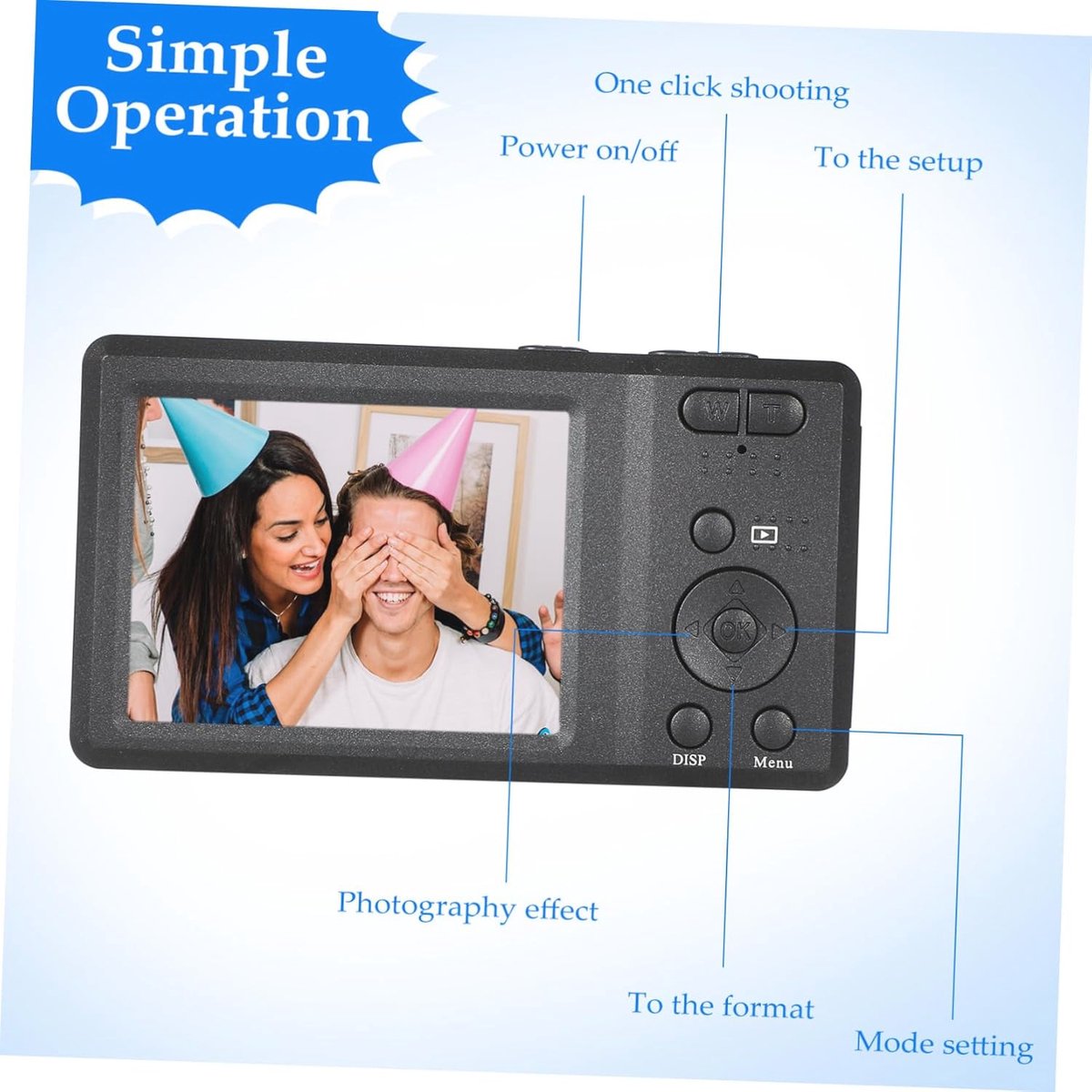 Digitale Videocamera Compact voor Vloggen