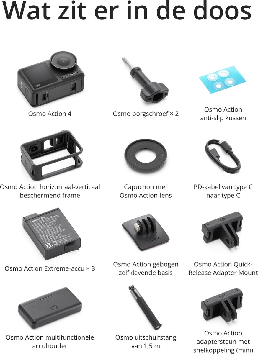 DJI Osmo Action 4 Adventure Combo Actioncam