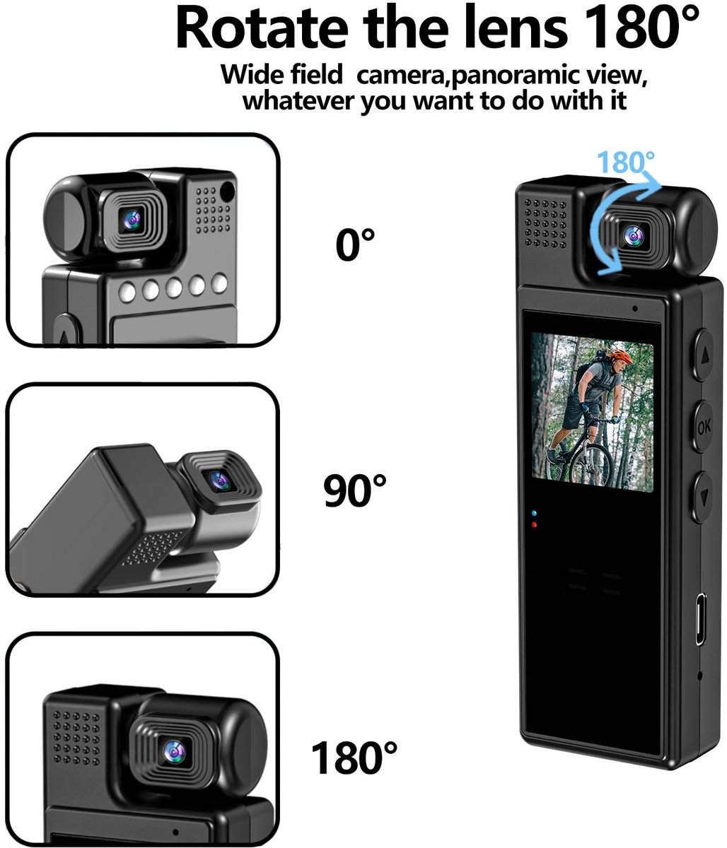 DrPhone ActionCore Draagbare Full HD Action Camera Zwart