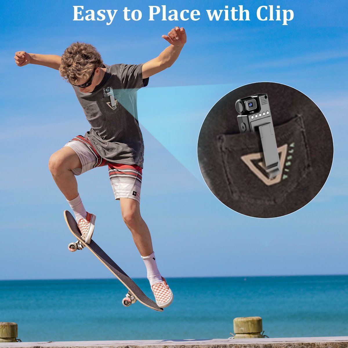 DrPhone ActionCore Draagbare Full HD Action Camera Zwart
