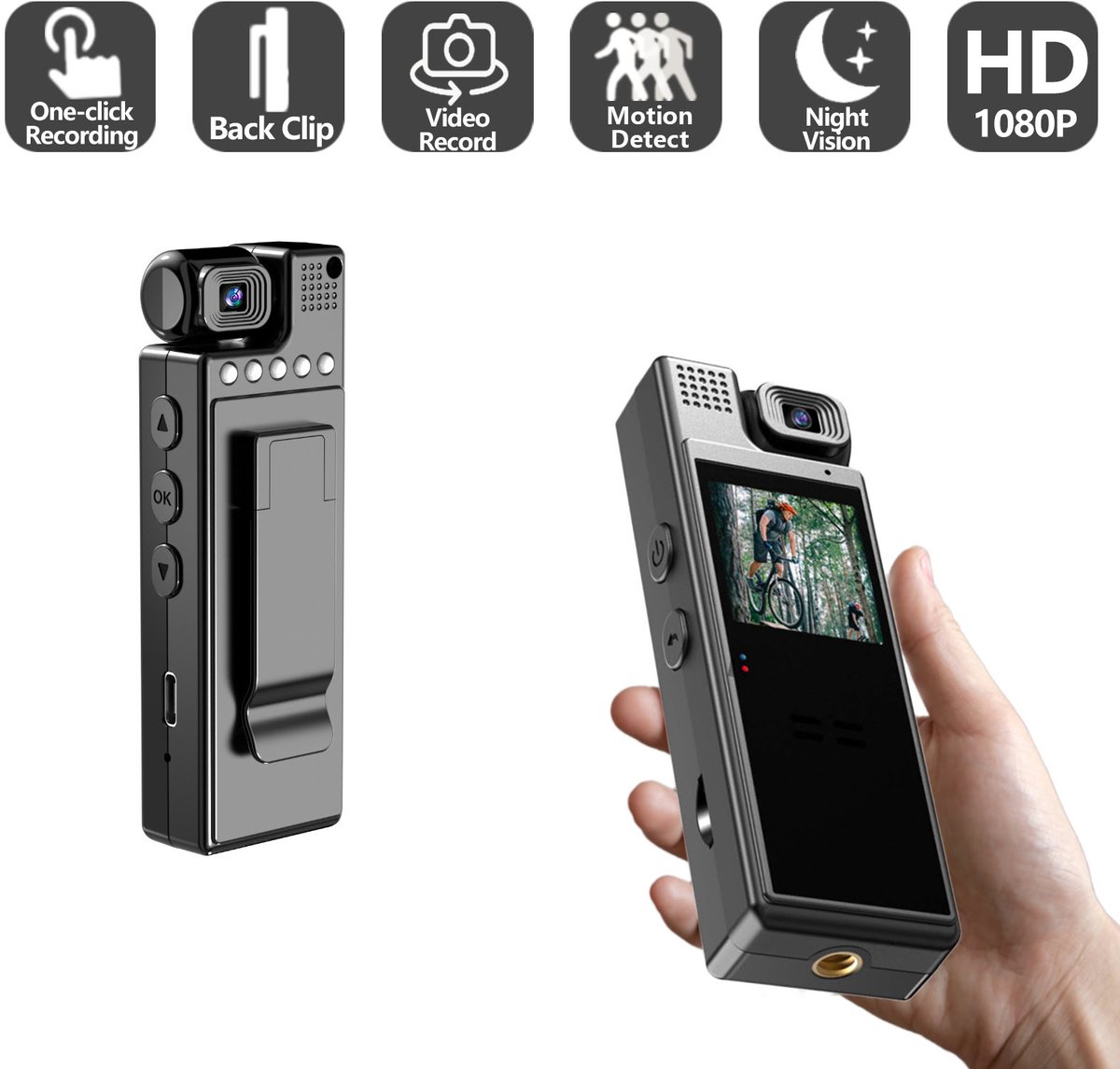 DrPhone ActionCore Draagbare Full HD Action Camera Zwart