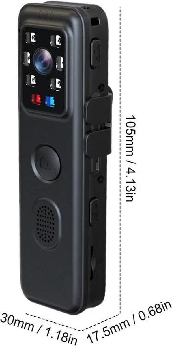 DrPhone GuardianCam Bodycam Zwart 64GB