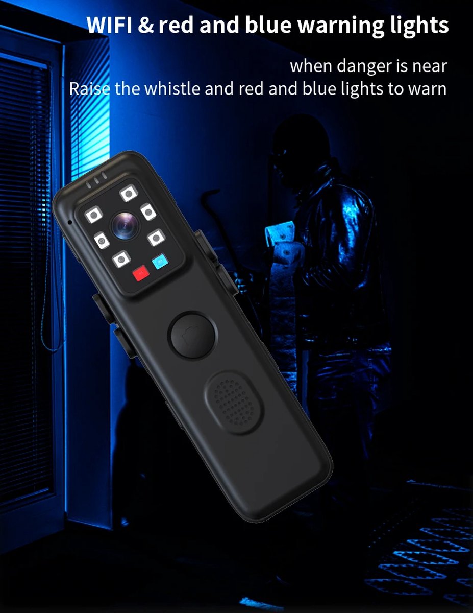 DrPhone GuardianCam Bodycam Zwart 64GB