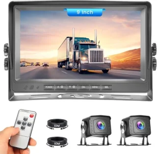 Dual camera rear view monitor met 9 inch LCD-scherm en DVR