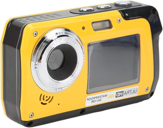 Dual Screen 4K Underwater Camera 56MP 18x Zoom Rechargeable Battery