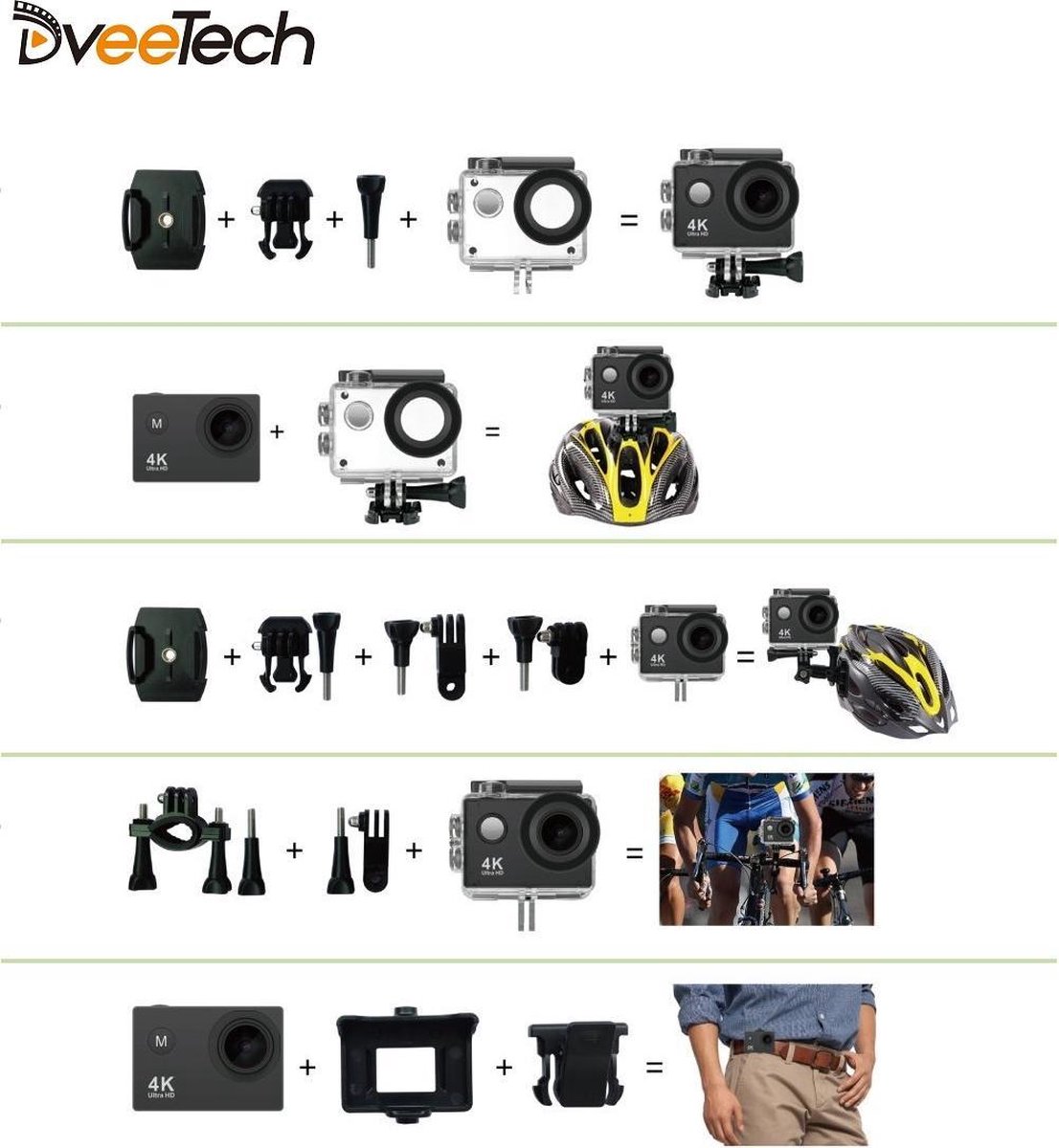 DveeTech S2R Ultra HD 4K Action Camera