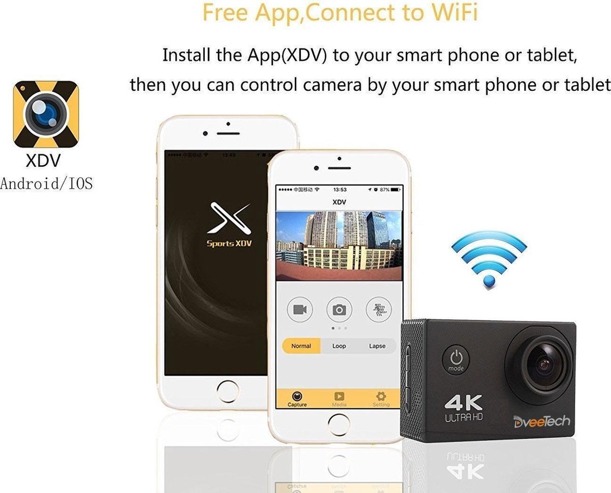 DveeTech S2R Ultra HD 4K Action Camera