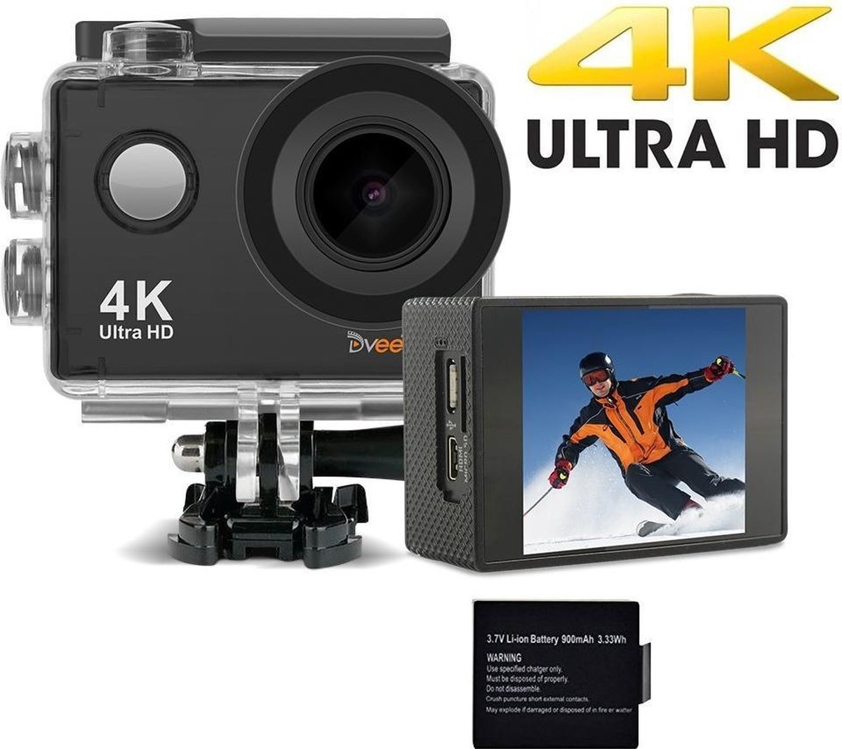 DveeTech S2R Ultra HD 4K Action Camera