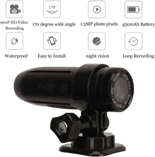 Fietsmotorhelmcamera 1080p Dual Dash Cam