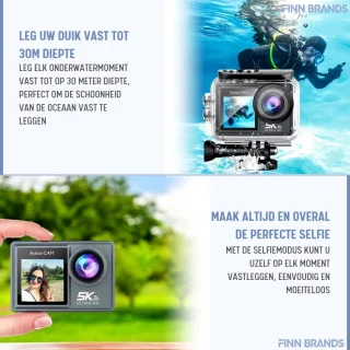 Finn B. 5K Action Camera UHD 60FPS 64GB