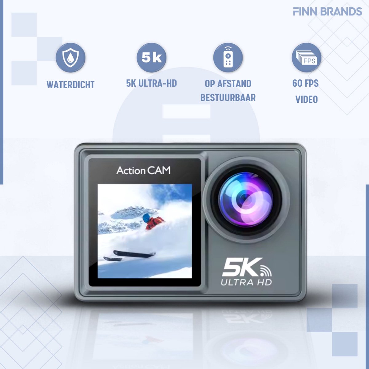 Finn B. 5K Action Camera UHD 60FPS 64GB