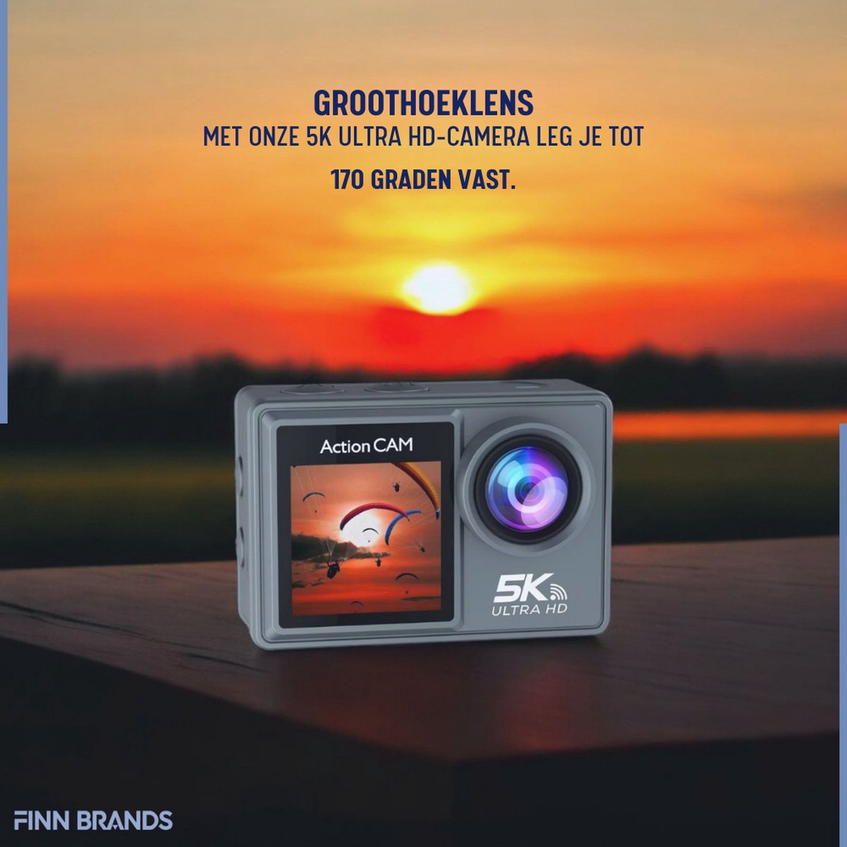 Finn B. 5K Action Camera UHD 60FPS 64GB