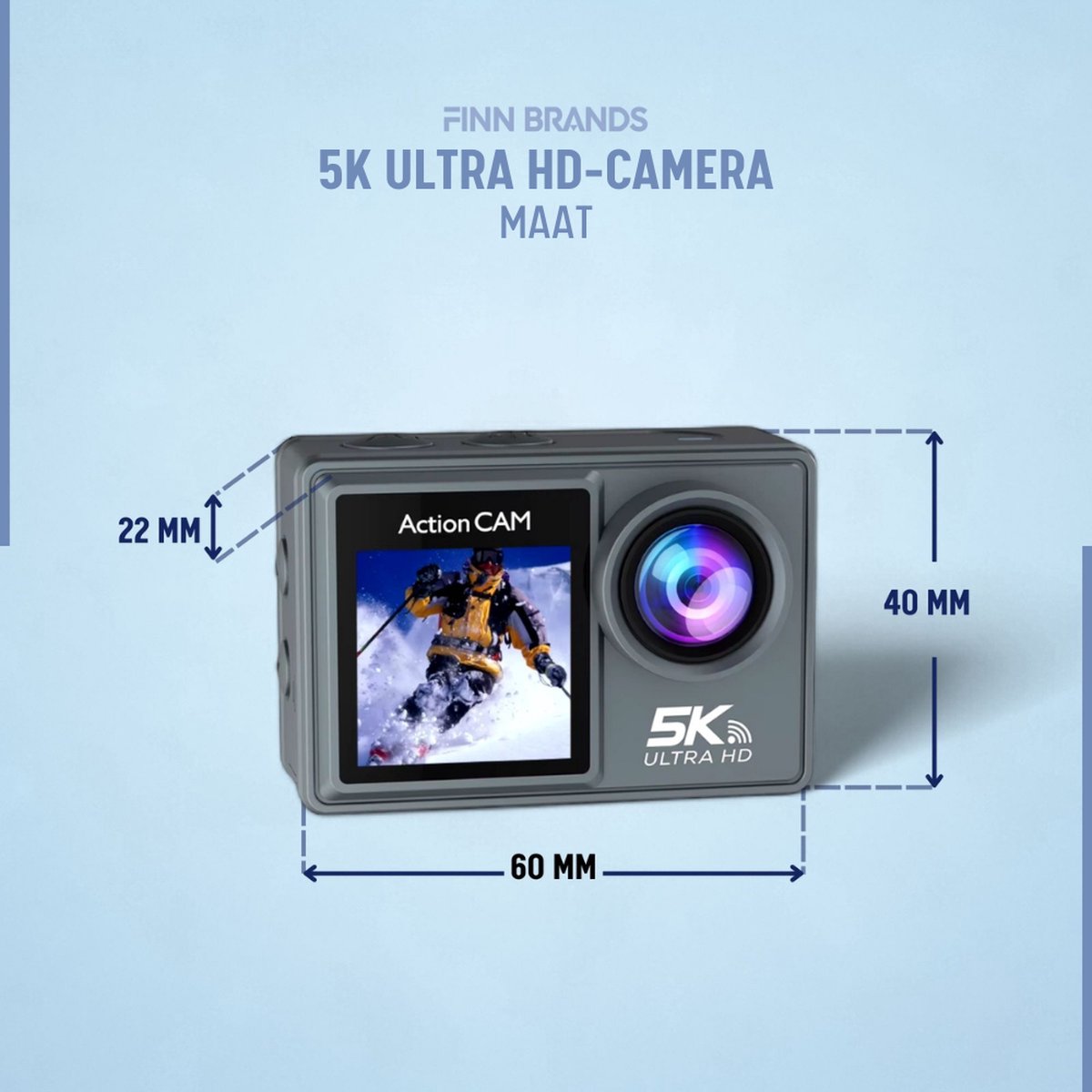 Finn B. 5K Action Camera UHD 60FPS 64GB